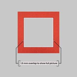 Ak Frames 8X8 Poppy Red Picture Mounts To Fit 6X6 Aperture Size - Mount Board Only (No Frame Included) - thumbnail 4