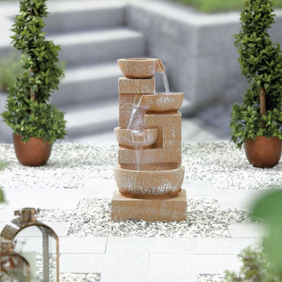 Outdoor Living UK Kelkay Sparkling Bowls With Lights Mains Plugin Powered Water Feature - image 1