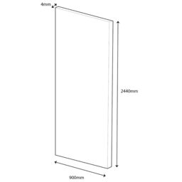 Splashwall Alloy Bathroom & Wet Room Decorative Panel (H)2440mm (W)900mm - Matt Terra Light - thumbnail 4