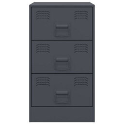 Berkfield Bedside Cabinets 2 Pcs Anthracite 34.5X39X62 Cm Steel - thumbnail 5