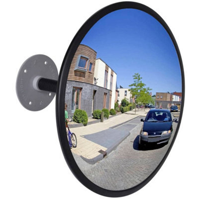 Vidaxl Convex Traffic Mirror Acrylic Black 30 Cm Indoor Traffic Mirrors - image 1