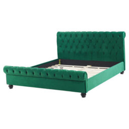 Beliani Bed Velvet Avallon 160 X 200 Cm (Eu King Size) Emerald Green - thumbnail 5