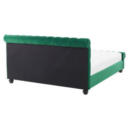 Beliani Bed Velvet Avallon 160 X 200 Cm (Eu King Size) Emerald Green - thumbnail 6