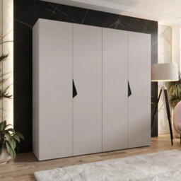 Arte Sandi I Hinged Door Wardrobe 200Cm - Cashmere 4-Door Wardrobe With Organised Interior - thumbnail 1