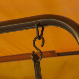 Outsunny 2 Seat Kids Canopy Swing Chair W/ Adjustable Awning, Seatbelt - Brown - thumbnail 9