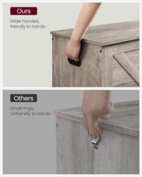 Storage Chest, Storage Bench, Blanket Box, Shoe Storage Bench, Farmhouse, Heather Greige - thumbnail 7
