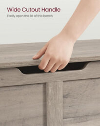 Storage Chest, Storage Bench, Blanket Box, Shoe Storage Bench, Farmhouse, Heather Greige - thumbnail 6