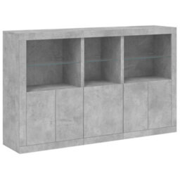 Berkfield Sideboard With Led Lights Concrete Grey 162X37X100 Cm - thumbnail 3