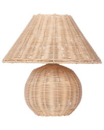 Beliani Table Lamp Natural Rattan Coastal-Boho Bedside Light W30 X D30 X H31Cm - thumbnail 2