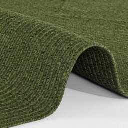 The Rugs Indoor Outdoor Trenzado Rug Polypropylene Bordered Plain Design In Green - thumbnail 3