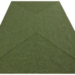 The Rugs Indoor Outdoor Trenzado Rug Polypropylene Bordered Plain Design In Green - thumbnail 4