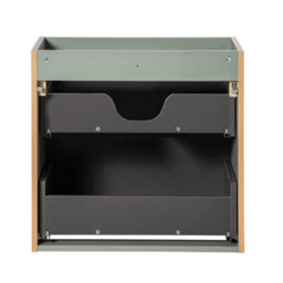 Heze Furniture Line Reed 2 Drawer Bathroom Cabinet Vanity Unit 60Cm With Built-In Basin Sage - thumbnail 6