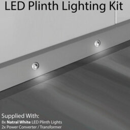 Eyelid Led Plinth Light Kit - 8 Round Spotlights For Kitchen And Bathroom - thumbnail 2