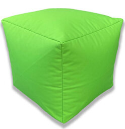 Beautiful Beanbags Beanbag Cube Footstool - Water-Resistant Bean Bag Pouffe For Indoor Or Outdoor Use - Lime - thumbnail 7