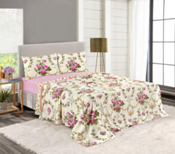 Kampala Hill Olivia Brushed Cotton Flannelette Floral Sheet Set - thumbnail 1