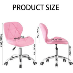 Pink Swivel Desk Chair - Ergonomic  Lightweight With Comfort Features - thumbnail 2