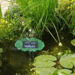 Primrose Floating Flower Lily Pad Solar Powered Pond Water Feature Fountain With Led Lights D36Cm - thumbnail 7