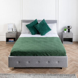 Home Treats 1 Drawer Bedside Table Grey (Set Of 2) - thumbnail 6