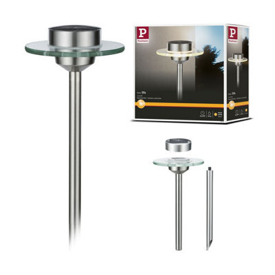 Paulmann 93764 Ufo Solar Spike Ip44 Splash-Water Protected Solar Luminaire Led 1X0.2W Solar Lamp Stainless Steel/clear - image 1