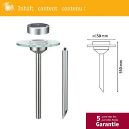 Paulmann 93764 Ufo Solar Spike Ip44 Splash-Water Protected Solar Luminaire Led 1X0.2W Solar Lamp Stainless Steel/clear - thumbnail 4