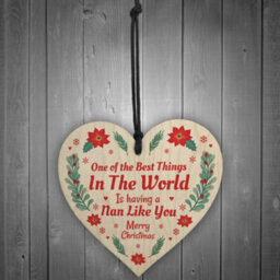 Red Ocean Best Nan Gifts For Christmas Wood Heart Tree Decoration Bauble Gift For Nan Nanny Nana - thumbnail 2