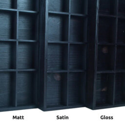 Woodeedoo Wooden Wall Display Shelf Black Matt With 28 Compartments For Crystals Miniatures Small Ornaments Collectables And Keepsakes - thumbnail 9