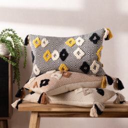 Furn. Benji Jacquard 100% Cotton Polyester Filled Cushion - thumbnail 6