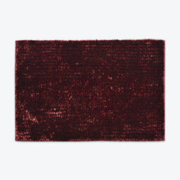 Allure Bath Fashions Velvet Chenille Bobble Bath Mat Non-Slip - Bordeaux - thumbnail 1