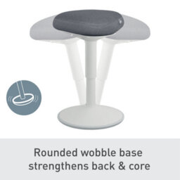 Leitz Ergo Active Sitting Stool Chair Posture Comfort Seat Adjustable Furniture In Light Grey - thumbnail 5