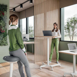 Leitz Ergo Active Sitting Stool Chair Posture Comfort Seat Adjustable Furniture In Light Grey - thumbnail 4