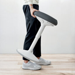 Leitz Ergo Active Sitting Stool Chair Posture Comfort Seat Adjustable Furniture In Light Grey - thumbnail 3
