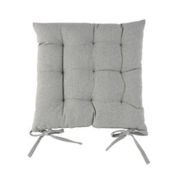 Harbour Housewares Square Garden Chair Seat Cushion - Grey - thumbnail 1