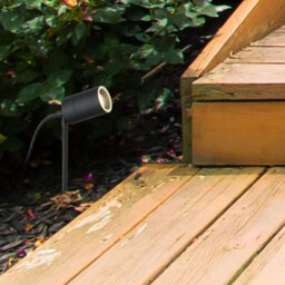 First Choice Lighting Set Of 2 Blaze Black Outdoor Spike Lights - thumbnail 7