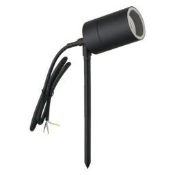 First Choice Lighting Set Of 2 Blaze Black Outdoor Spike Lights - thumbnail 3