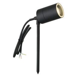 First Choice Lighting Set Of 2 Blaze Black Outdoor Spike Lights - thumbnail 2