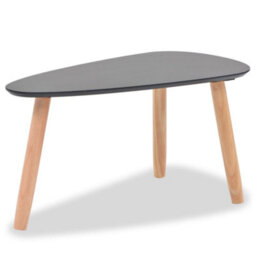 Berkfield Coffee Table Set 2 Pieces Solid Pinewood Black - thumbnail 7