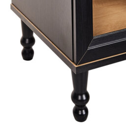 Beliani Glass Display Cabinet Tingledale 40 Cm Black - thumbnail 9