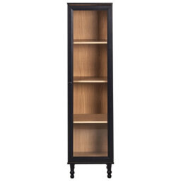 Beliani Glass Display Cabinet Tingledale 40 Cm Black - thumbnail 6
