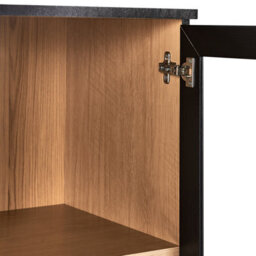 Beliani Glass Display Cabinet Tingledale 40 Cm Black - thumbnail 8