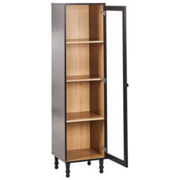 Beliani Glass Display Cabinet Tingledale 40 Cm Black - thumbnail 5