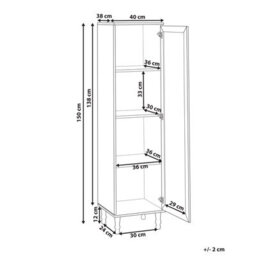 Beliani Glass Display Cabinet Tingledale 40 Cm Black - thumbnail 3