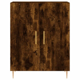 Berkfield Elegant Highboard Smoked Oak 69.5X34X180 Cm Engineered Wood - thumbnail 8