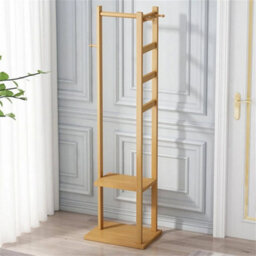 Solid Wooden Coat Rack Storage Shelf Hall Tree Hat Hanger Entryway - thumbnail 3