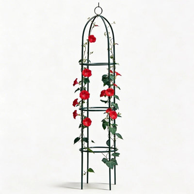 Garden Plant Obelisk Climbing Support Steel Frame Easy Assembly - image 1