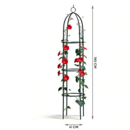 Garden Plant Obelisk Climbing Support Steel Frame Easy Assembly - thumbnail 4