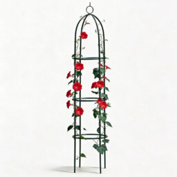 Garden Plant Obelisk Climbing Support Steel Frame Easy Assembly - thumbnail 1