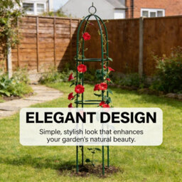Garden Plant Obelisk Climbing Support Steel Frame Easy Assembly - thumbnail 3