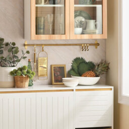 Sobuy Fsb75-Nw, Sideboard Storage Cabinet Cupboard,wood Effect,w120Xd40Xh90 - thumbnail 7