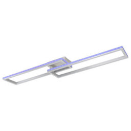 Luminosa Lighting Luminosa Salmos Integrated Led Semi Flush Ceiling Light Silver Grey 2X Led Dimmable 2700-6500K Remote Control Timer - thumbnail 7