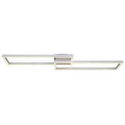 Luminosa Lighting Luminosa Salmos Integrated Led Semi Flush Ceiling Light Silver Grey 2X Led Dimmable 2700-6500K Remote Control Timer - thumbnail 3